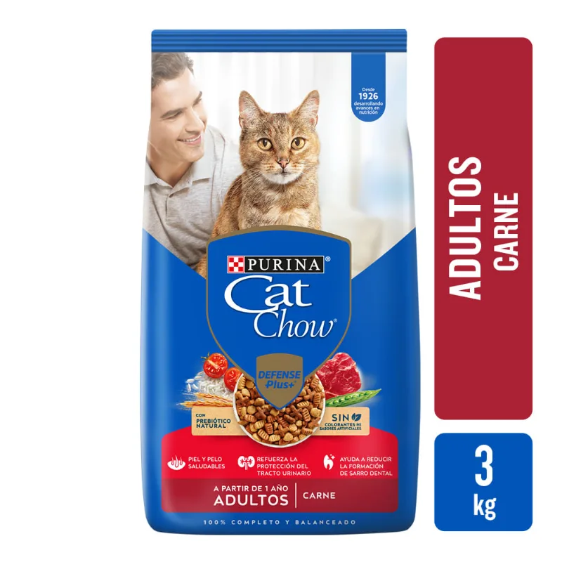 Alimento Cat Chow Sin Col Adulto Carne 3k