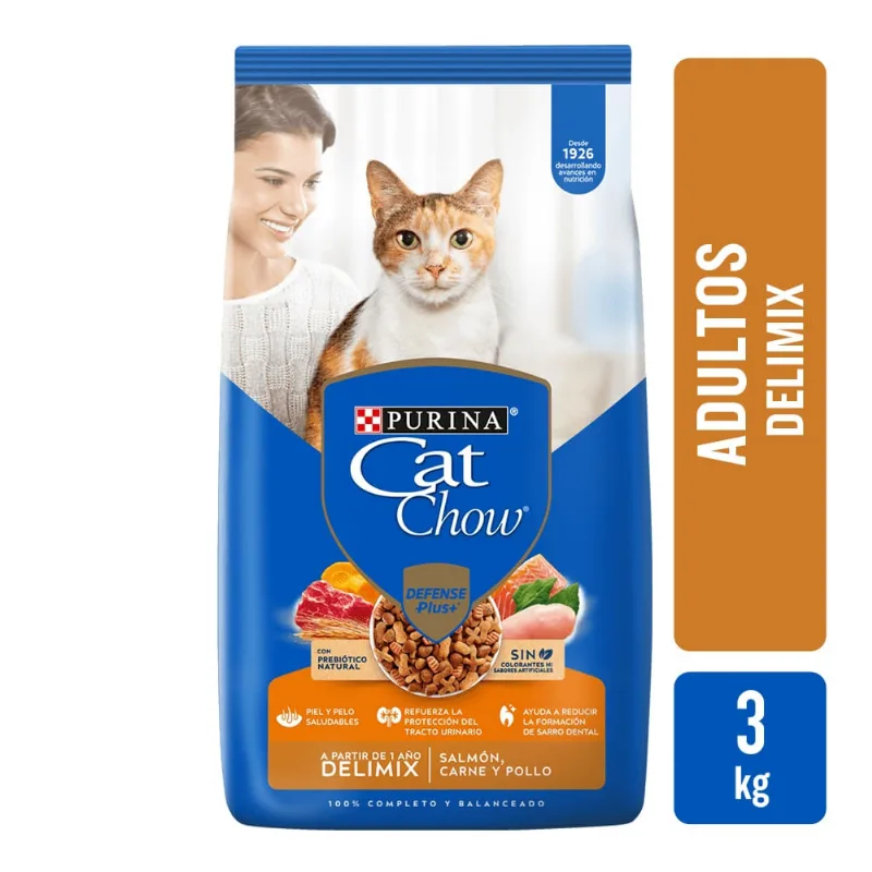 Alimento Cat Chow Sin Col Adulto Deli Mix 1k