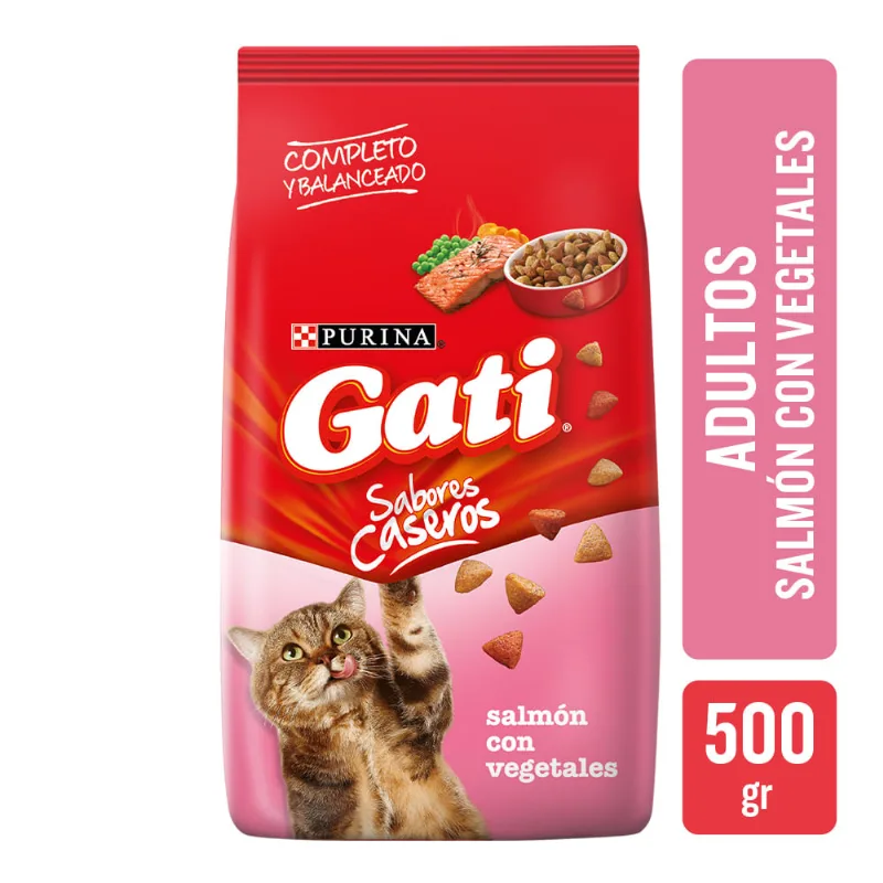 Alimento Gati Salmon Con Vegetales 500g