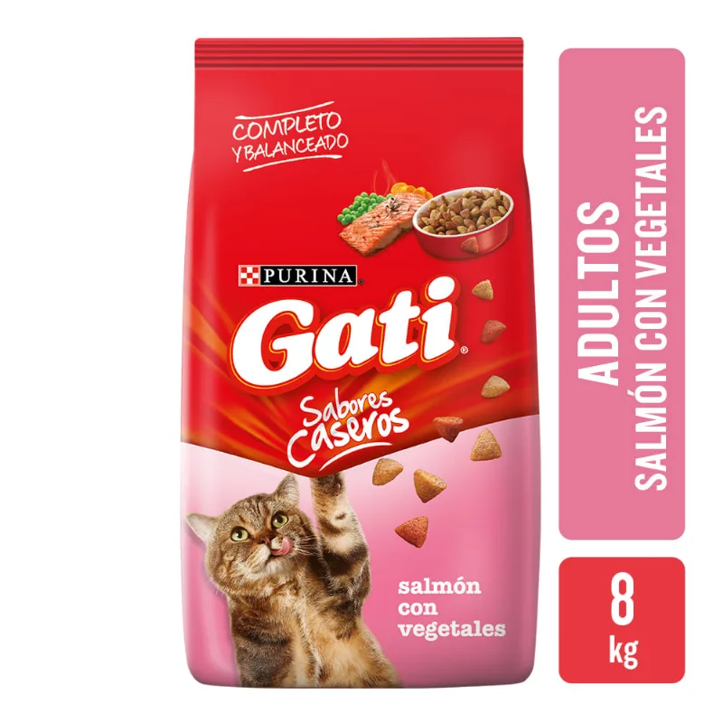 Alimento Gati Salmon Con Vegetales 8k