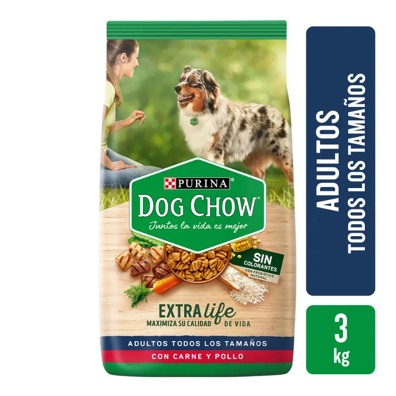 Alimento Dog Chow Sincol Adulto Car Y Pll 3k