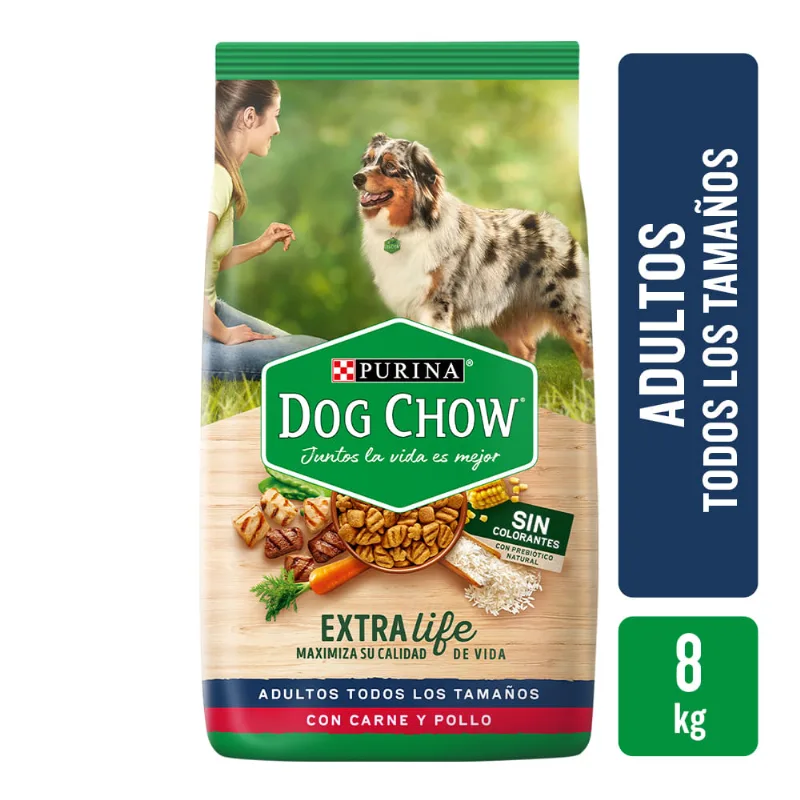 Alimento Dog Chow Sin Col Adulto Car Y Pll 8k