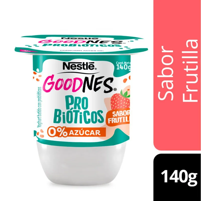 Yogurt Nestlé Goodnes Sabor Frutilla 140 g