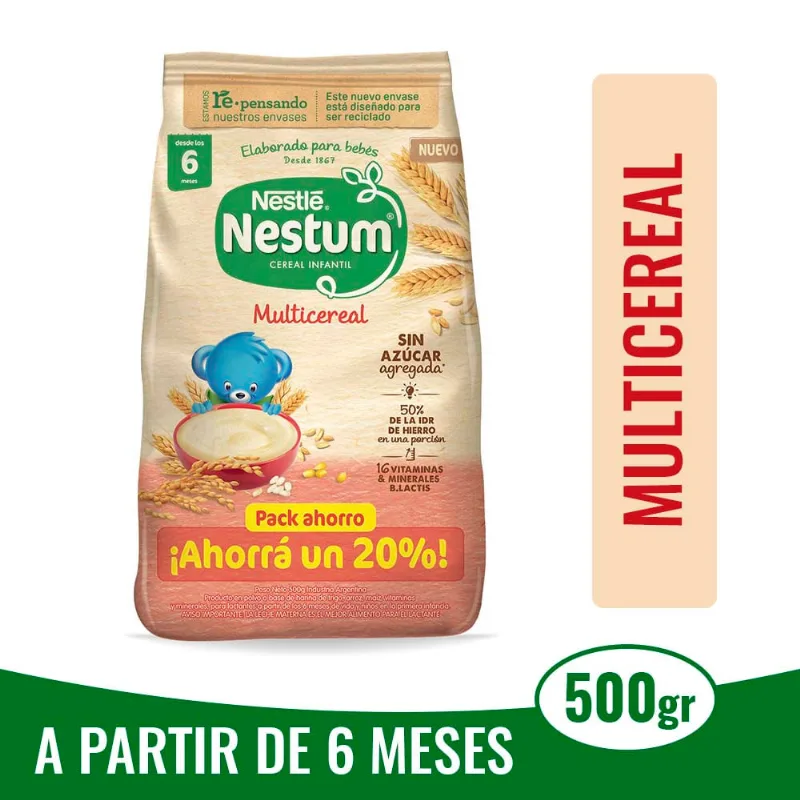 Cereal Nestum Multicereal Sin Azucar Globalpack 500 Gr