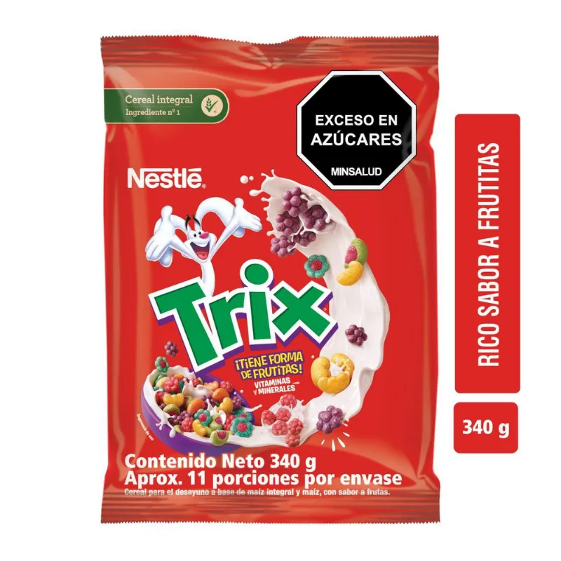 Cereal NESTLE trix con forma y sabor de frutas (340 gr)
