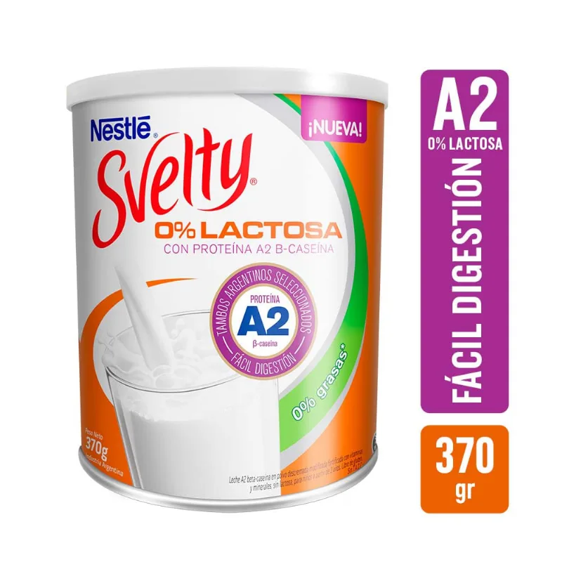 Leche En Polvo Svelty 0lactosa A2 Lata X370gr