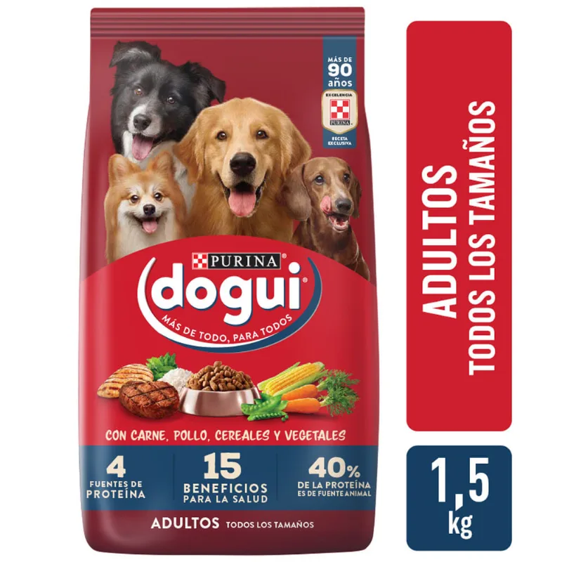 Alimento para Perro DOGUI Adulto Todos los tamaños Multisabor Bolsa 1.5Kg