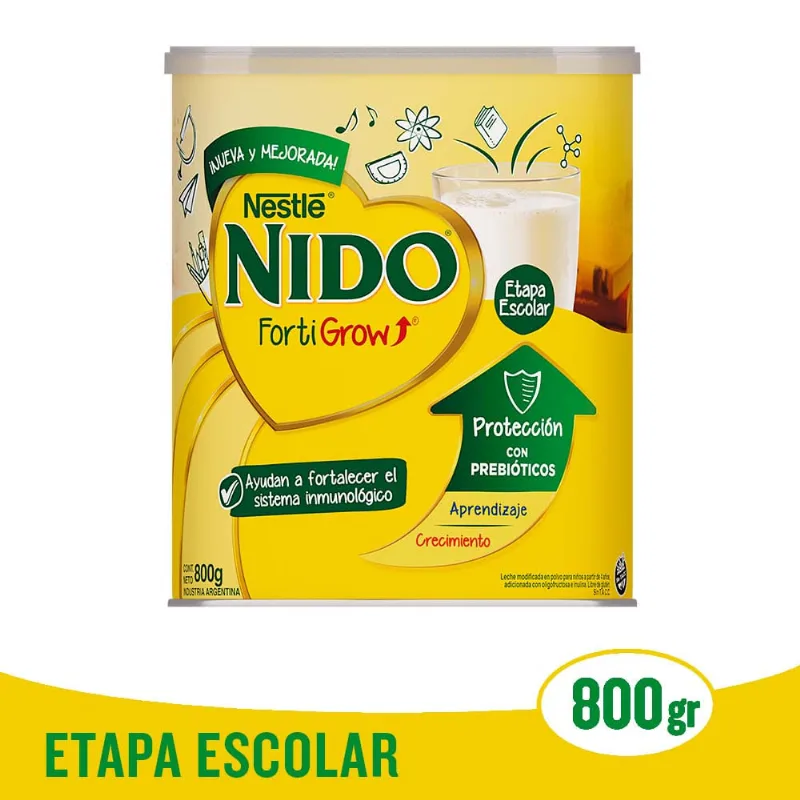 Leche En Polvo Nido Fortigrow X800gr