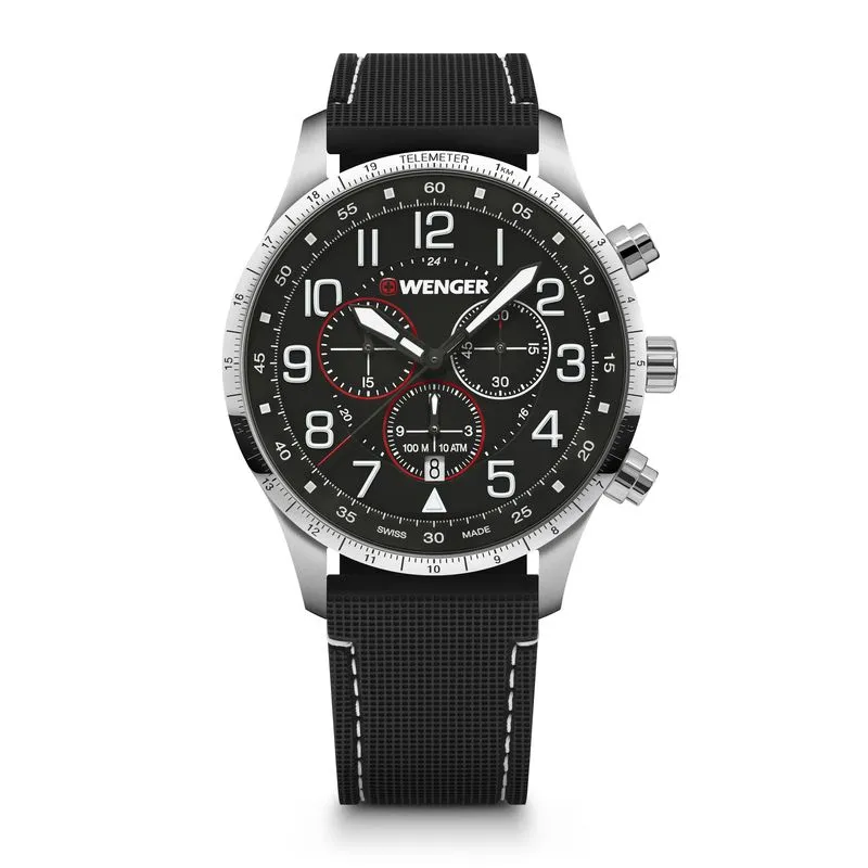 Relógio Masculino Wenger Attitude Chrono Preto