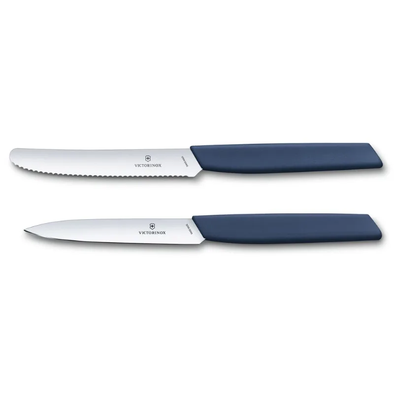 Conjunto de facas para descascar Swiss Modern Azul