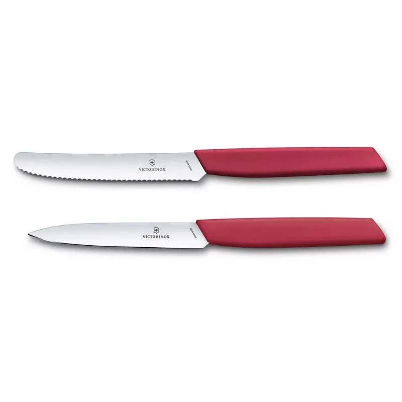 Conjunto Facas Victorinox Swiss Modern Edição Limitada - 2 Unidades - Vermelha - 6.9096.2l4