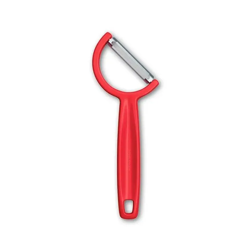 Descascador Suiço RHO Transversal Lâmina Reta Cabo Vermelho Polipropileno 1,6 cm - Victorinox