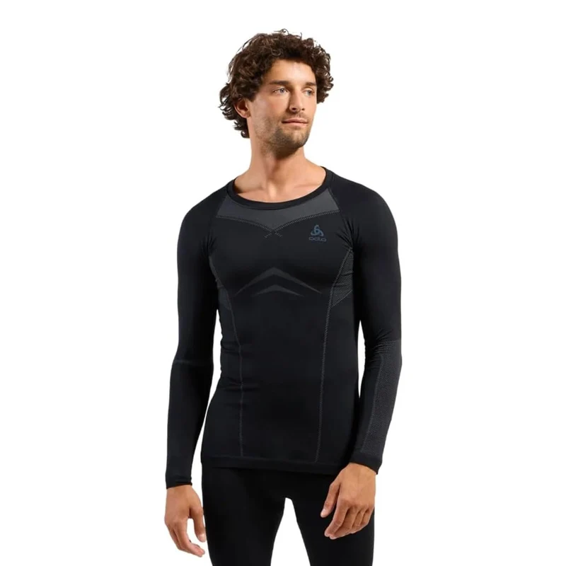 Top Manica Lunga Uomo Odlo Performance Evolution Warm Nero XL