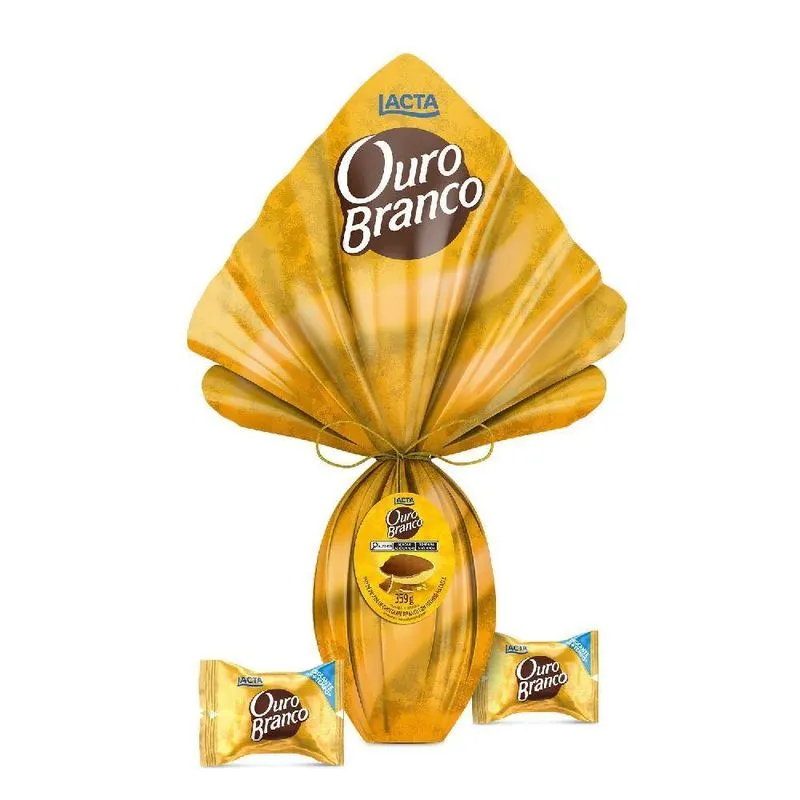 Ovo De Páscoa Lacta Ouro Branco Chocolate Branco 359g