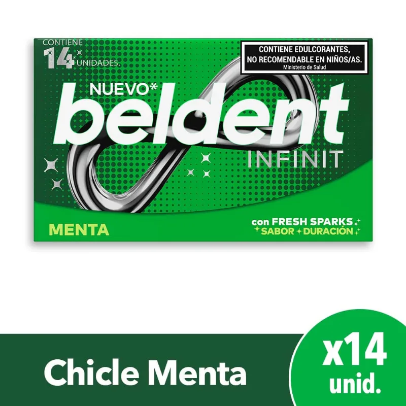 Chicles Infinit Sabor Menta 26,6 Grs Beldent