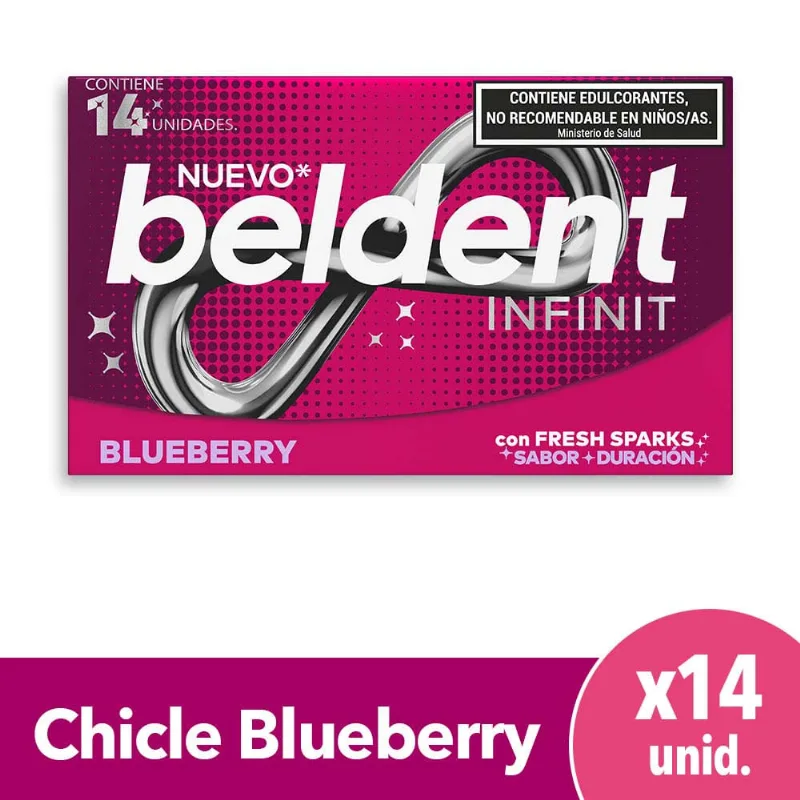 Chicles Infinit Sabor Blueberry 26,6 Grs Beldent