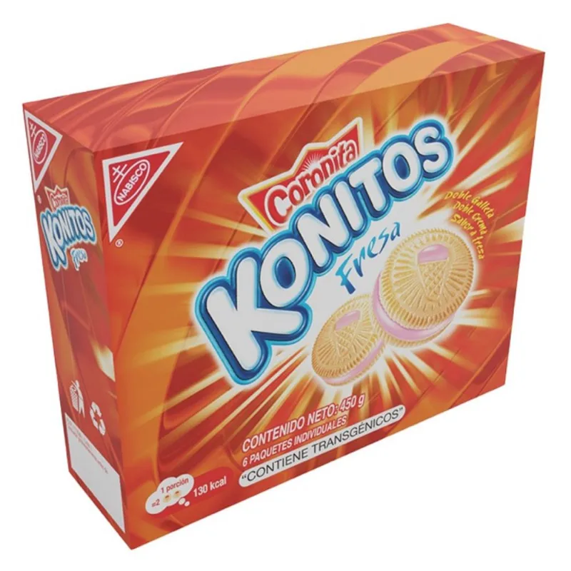 Galleta Sabor Fresa Konitos 450 Gr