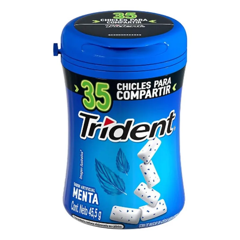 Chicle Trident Menta Botella 45.5G