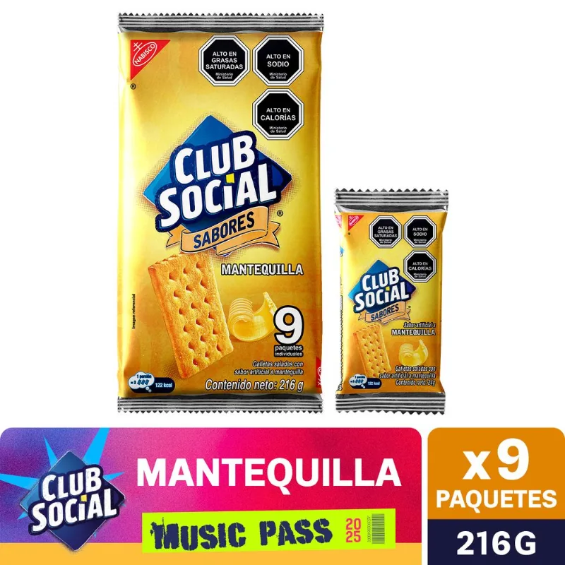 Galletas Saladas Club Social Mantequilla 216 g