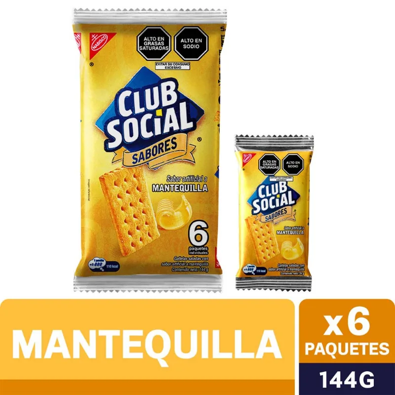 Galletas CLUB SOCIAL Mantequilla Bolsa 144g