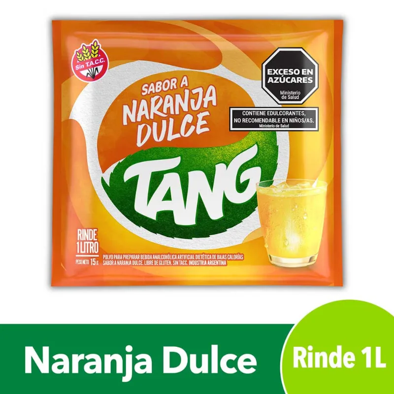 Jugo en Polvo Sabor Naranja Dulce 15 Grs Tang