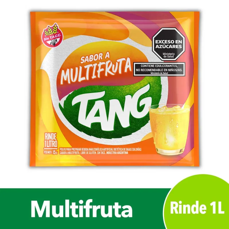 Jugo en Polvo Sabor Multifruta 15 Grs Tang Jugo En Polvo Tang Multifruta 15gr