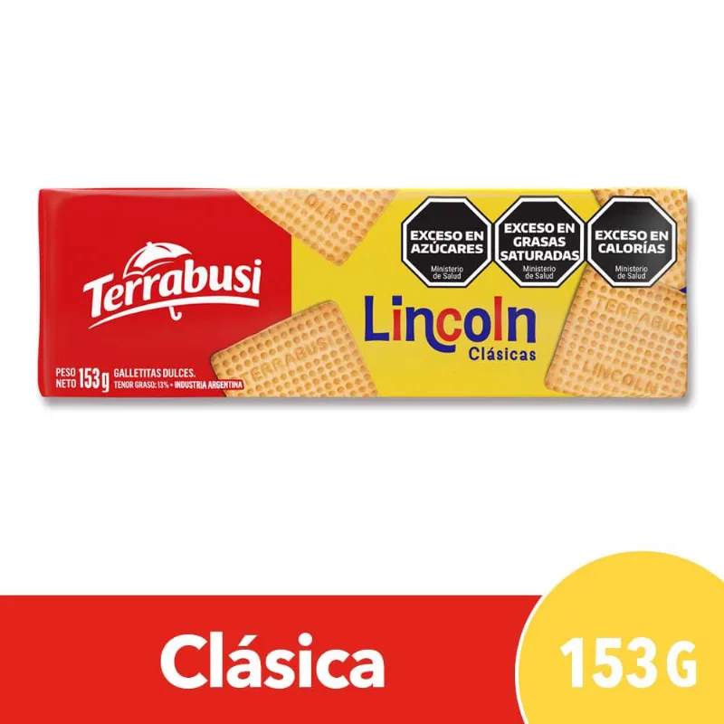 Galletitas Dulces Lincoln Clásicas Terrabusi 153 Gr