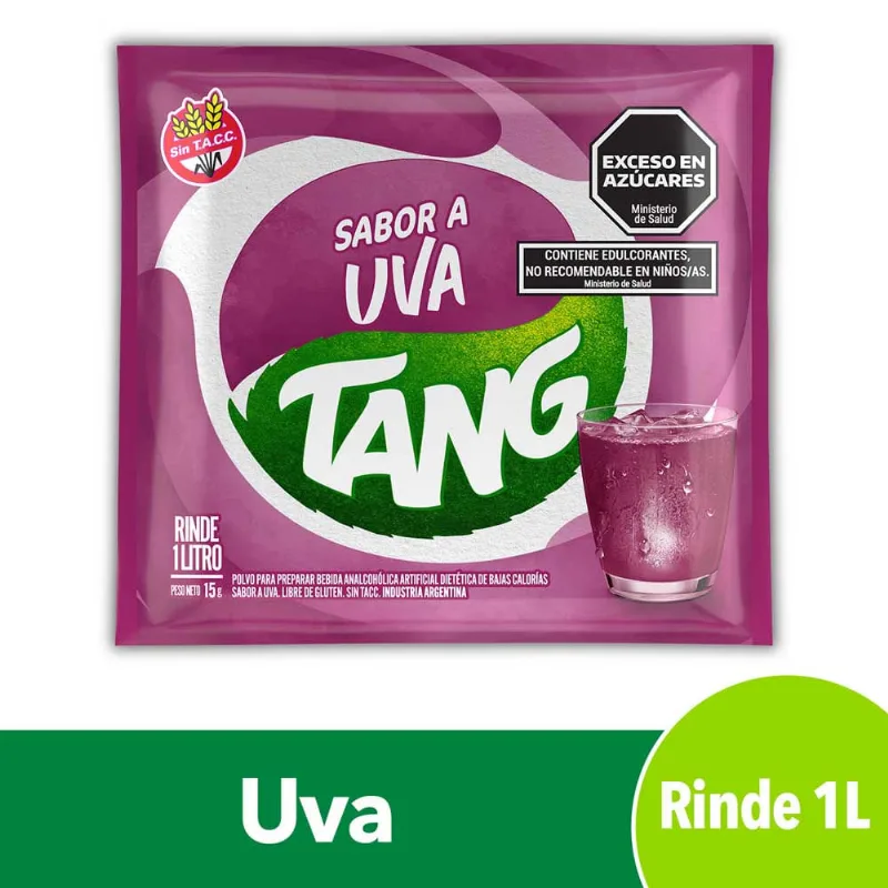 Jugo en Polvo Sabor Uva 15 Grs Tang