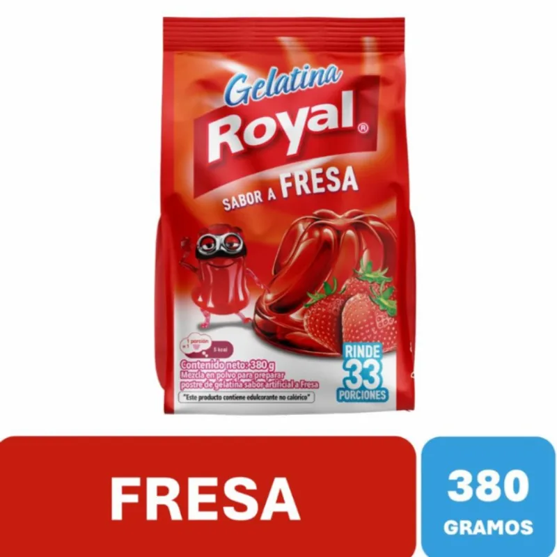 Gelatina Fresa Royal 380 Gr