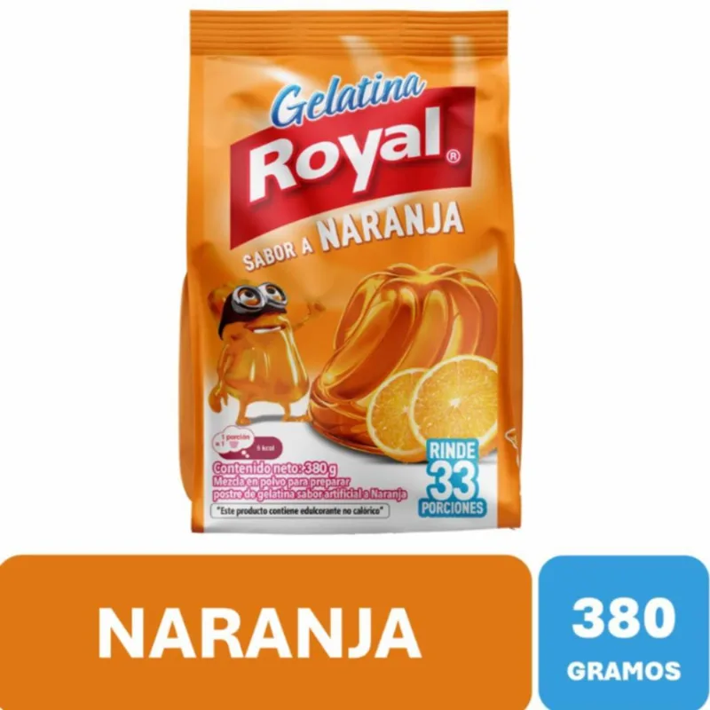 Gelatina Naranja Royal 380 Gr