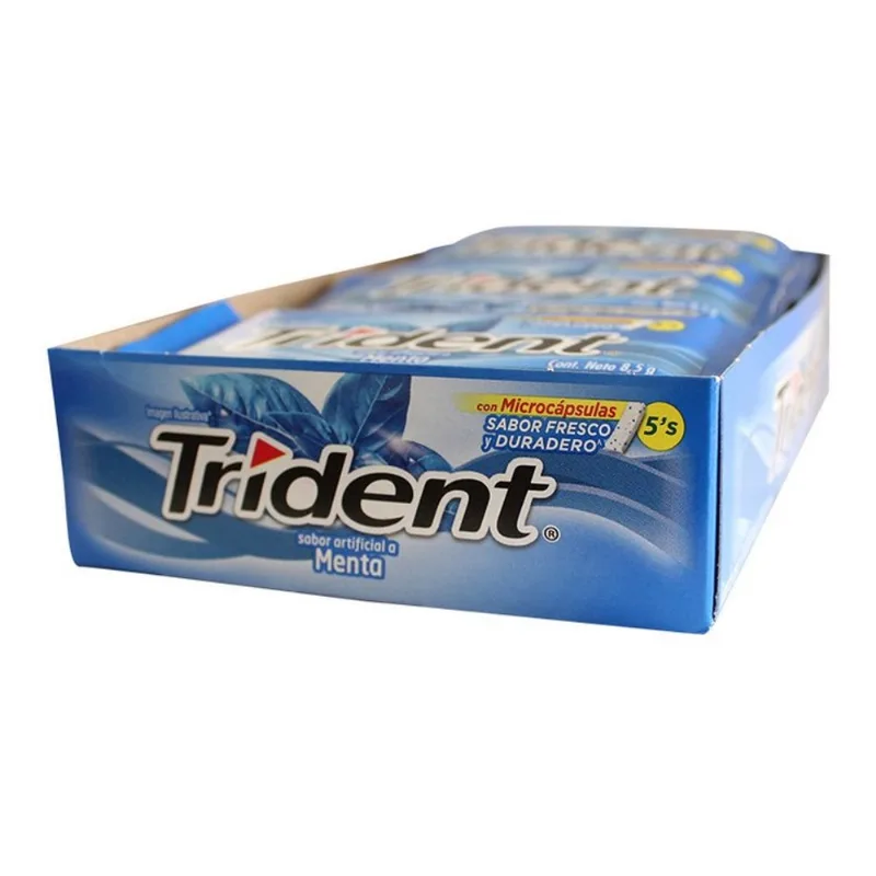 Trident Chicle Sin Azucar Menta 18Un 153 Gr
