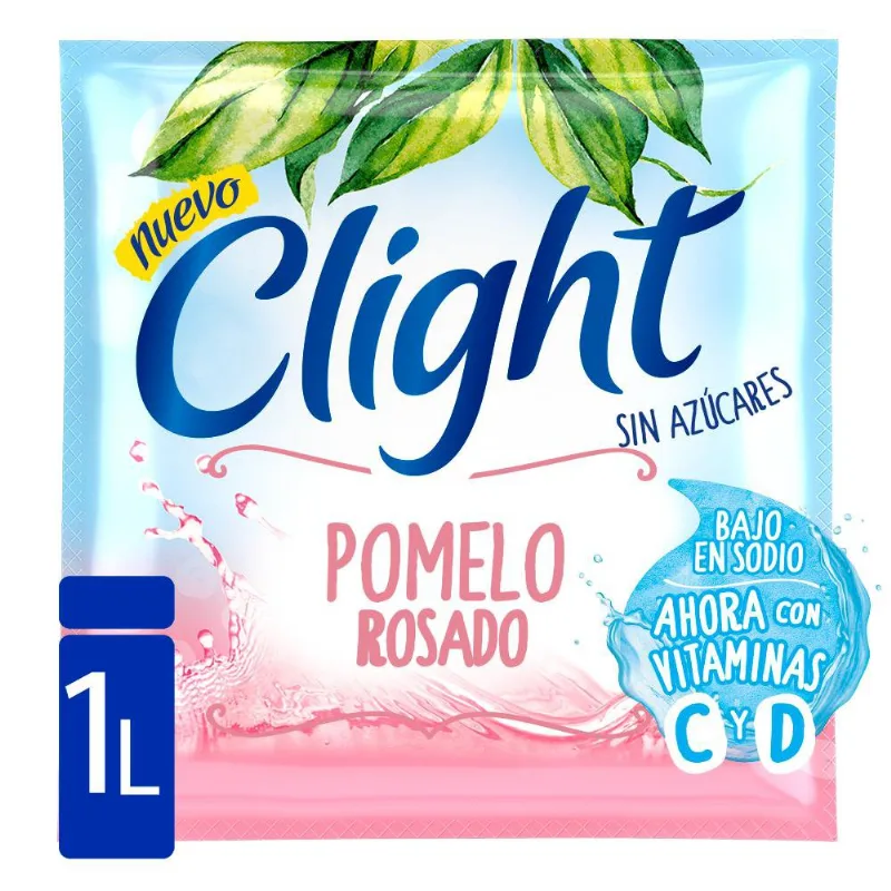 Jugo En Polvo Clight Pom-rosa Vitcd 8gr