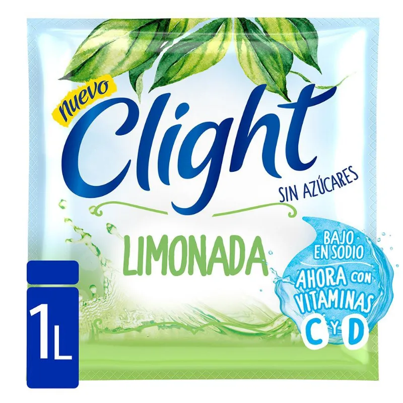 Jugo En Polvo Clight Limonada Vitcd 8gr