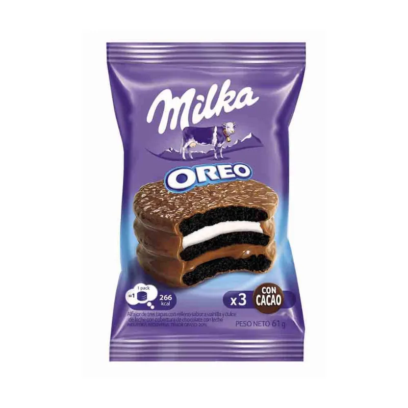 Alfajor Milka Oreo Triple Ddl 61g