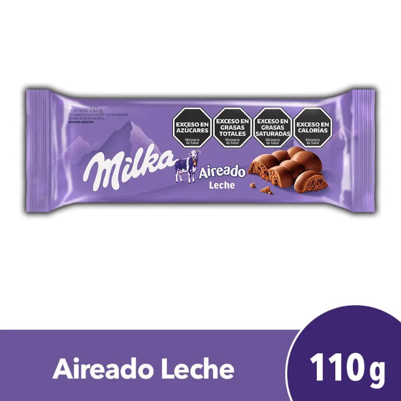 Chocolate Aireado Sabor Leche 110 Grs Milka