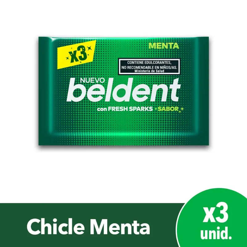 Chicle Menta Beldent 3s 5,1g