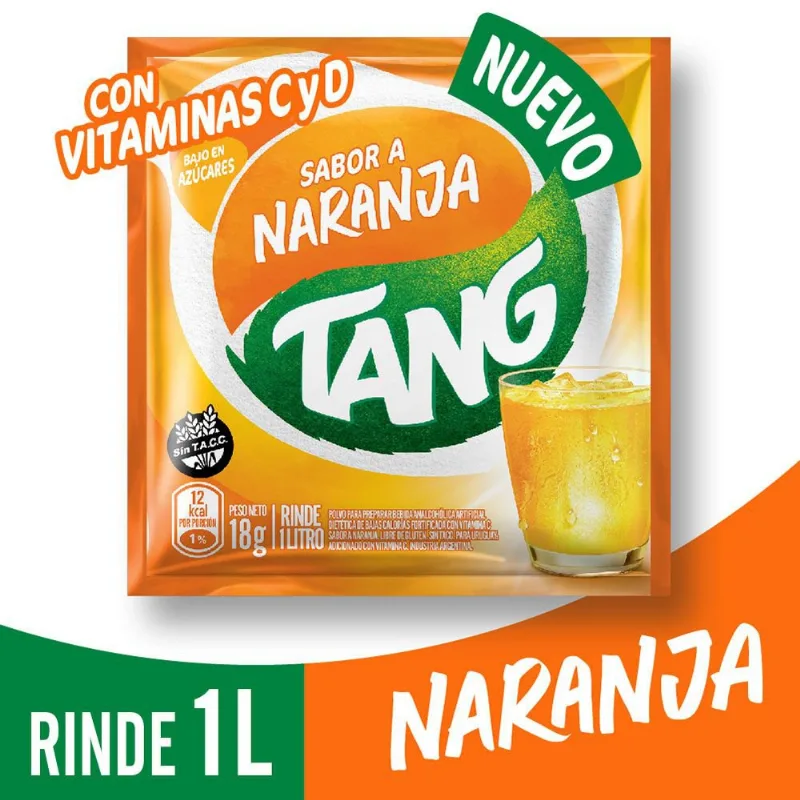 Jugo En Polvo Tang Naranja Vitcd 18gr