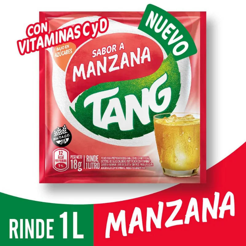 Jugo En Polvo Tang Manzana Vitcd 18gr