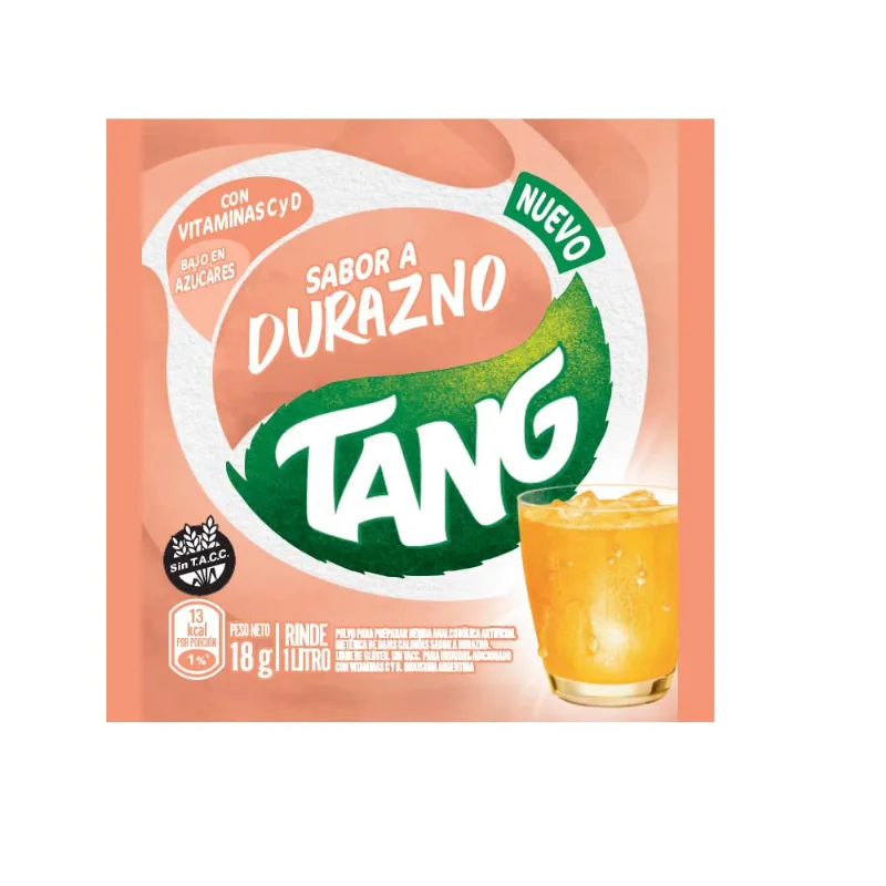 Jugo En Polvo Tang Durazno Vitcd 18gr