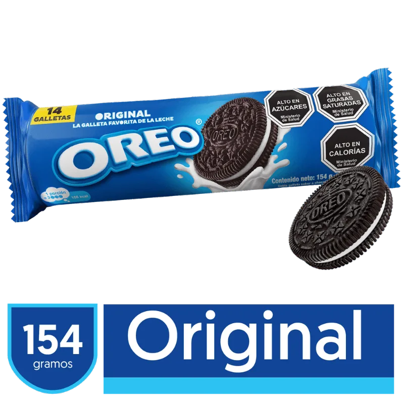 Galletas Oreo Chocolate Crema Vainilla 154 g