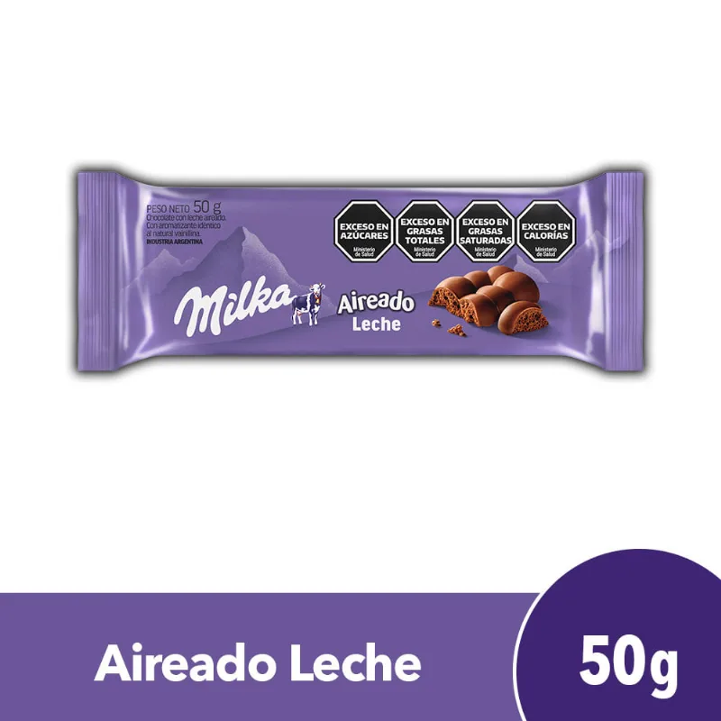 Chocolate Aireado Sabor Leche 50 Grs Milka