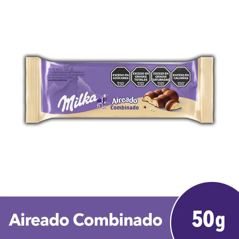 Chocolate Sabor Combinado Aireado 50 Grs Milka