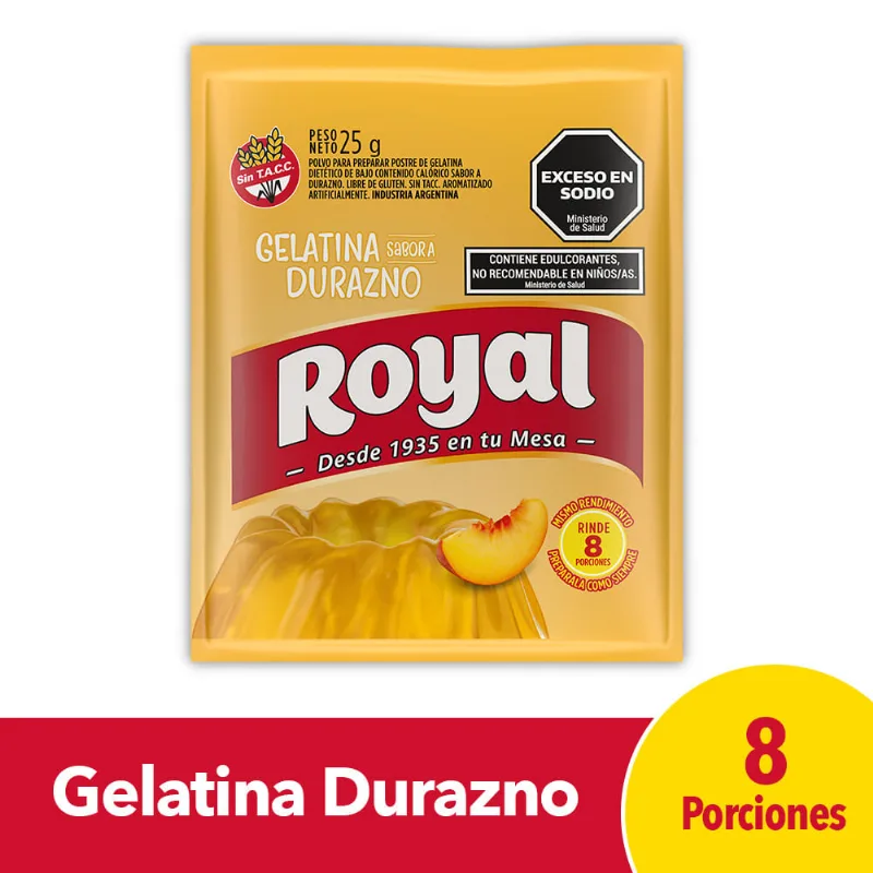 Gelatina Royal Durazno 25g