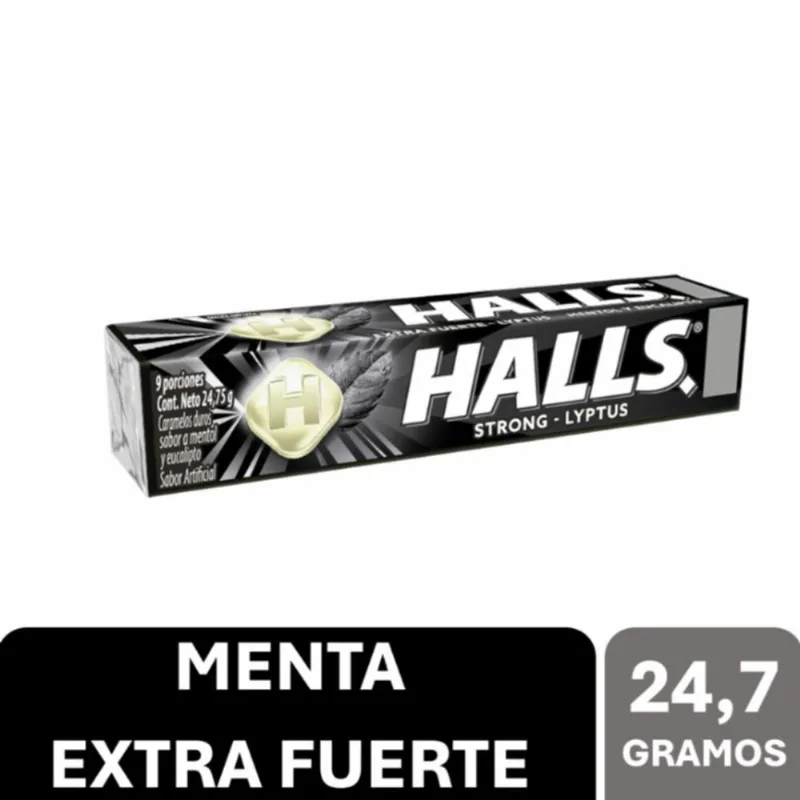 Caramelo Mentol Y Eucalipto Strong Lyptus Halls 24.75 gr
