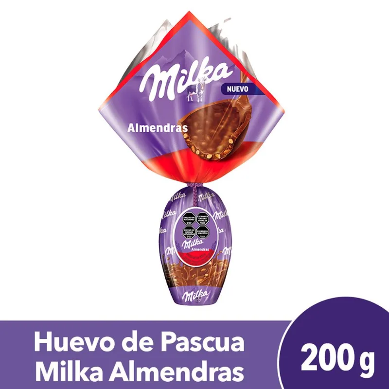Huevo de pascua Milka almendras 200 grs