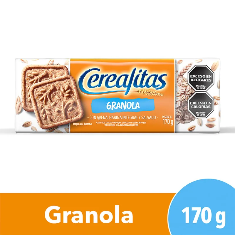 Galletitas Sabor Granola 170 Grs Cerealitas