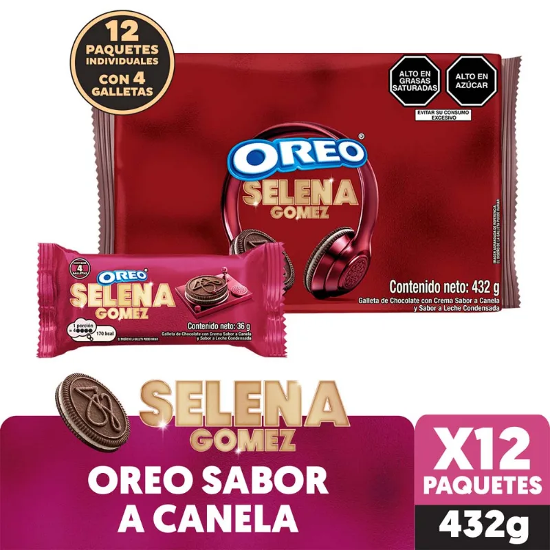 Galletas OREO Selena Gomez Paquete 12un