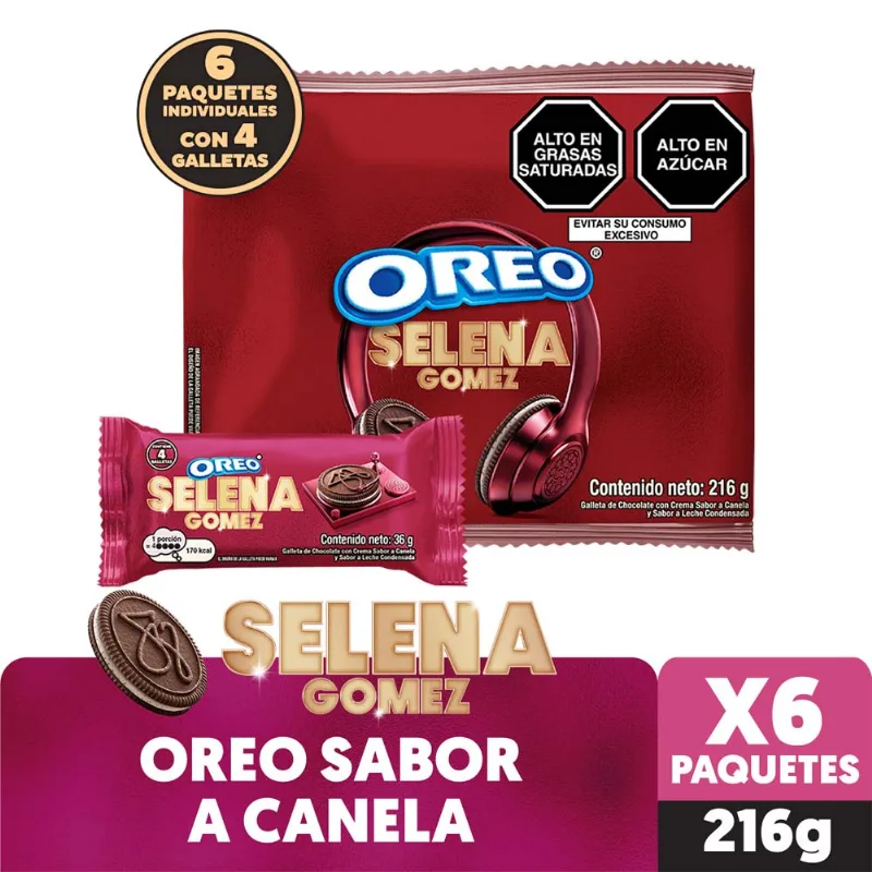 Galletas OREO Selena Gomez Paquete 6un