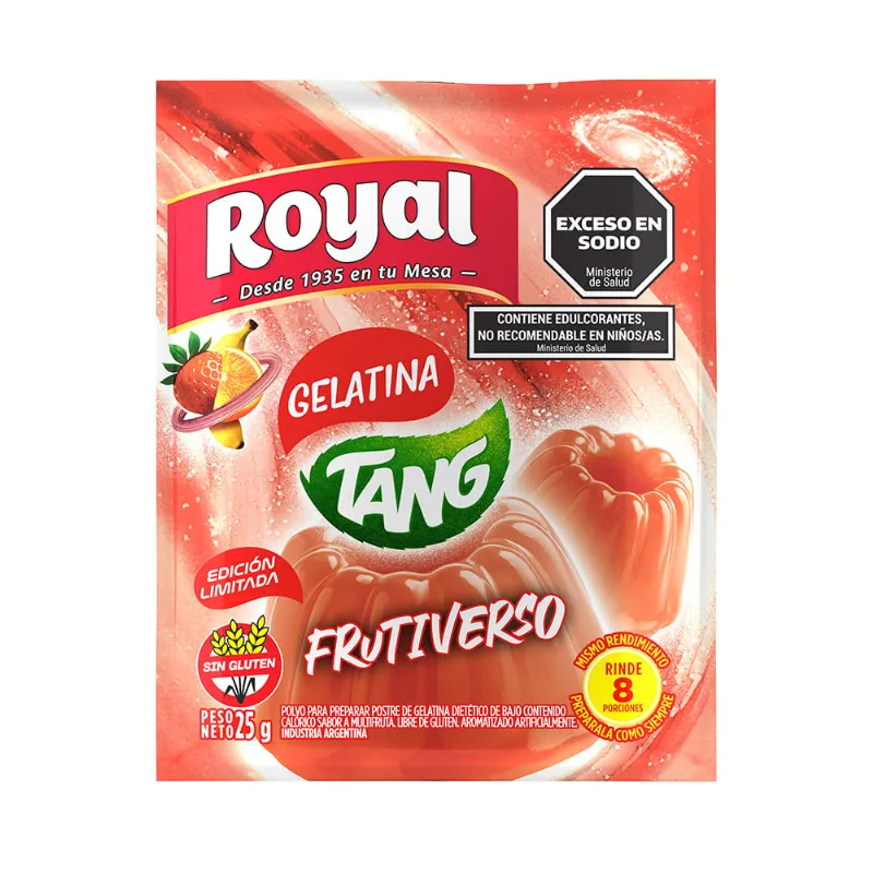 Gelatina Royal Multifruta X 25 Grs Tang