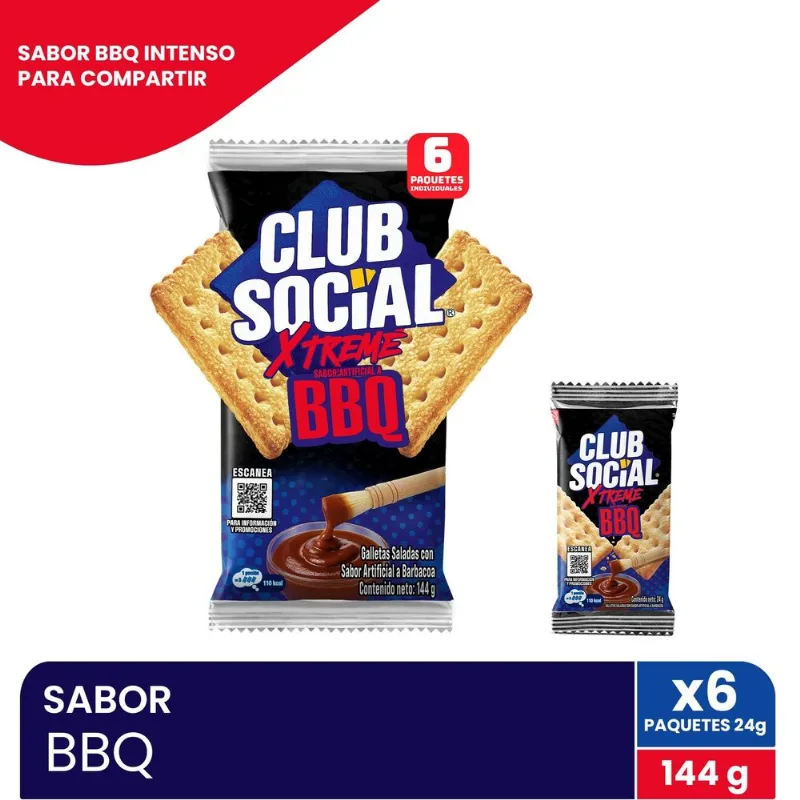 Club Social Galleta Sabor Bbq 144Gr